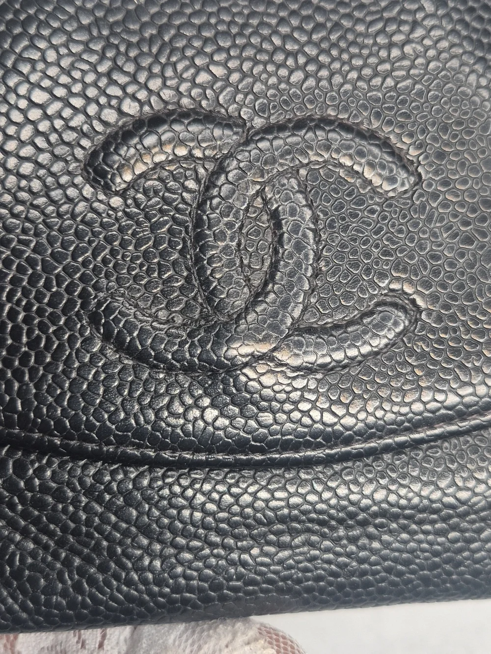 Chanel Black Caviar Leather Wallet